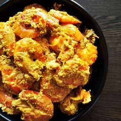 A picture of Chingri Posto (Prawns cooked in Poppy Paste).