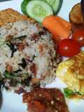 Nasi tutug oncom pedas