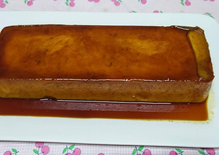 Flan de huevo y plátano