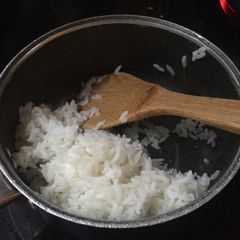Japanese rice cooking A picture of Japanese rice cooking.