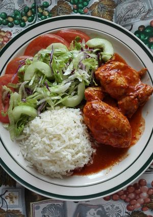 Una foto de Pollinita (pollo tipo pibil)