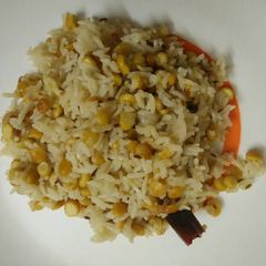 A picture of Chana dal khichdi.