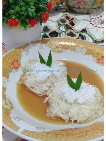 Cara Mudah Membikin Resep Selada singkong kuah santan gula merah (sulada gumbili) yang Lezat Anti Ribet, Mantap Sekali