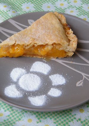 Vaníliás őszibarack pite recept kardamommal recept fotója
