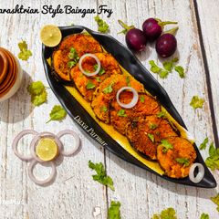 Maharashtrian Style Baingan Fry / Brinjal Fry A picture of Maharashtrian Style Baingan Fry / Brinjal Fry.