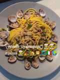 Spaghetti 🍝 alle vongole e zafferano 👩‍🍳🌍🇮🇹🦁🏡🎉❤️