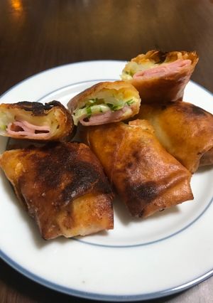 A picture of Ham Chinese spring roll.