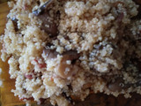 Quinoa con setas, bacon y chorizo