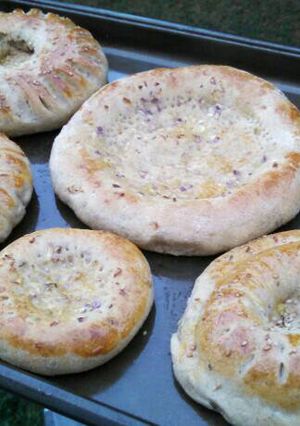 A picture of Sourdough Uyghur naan.