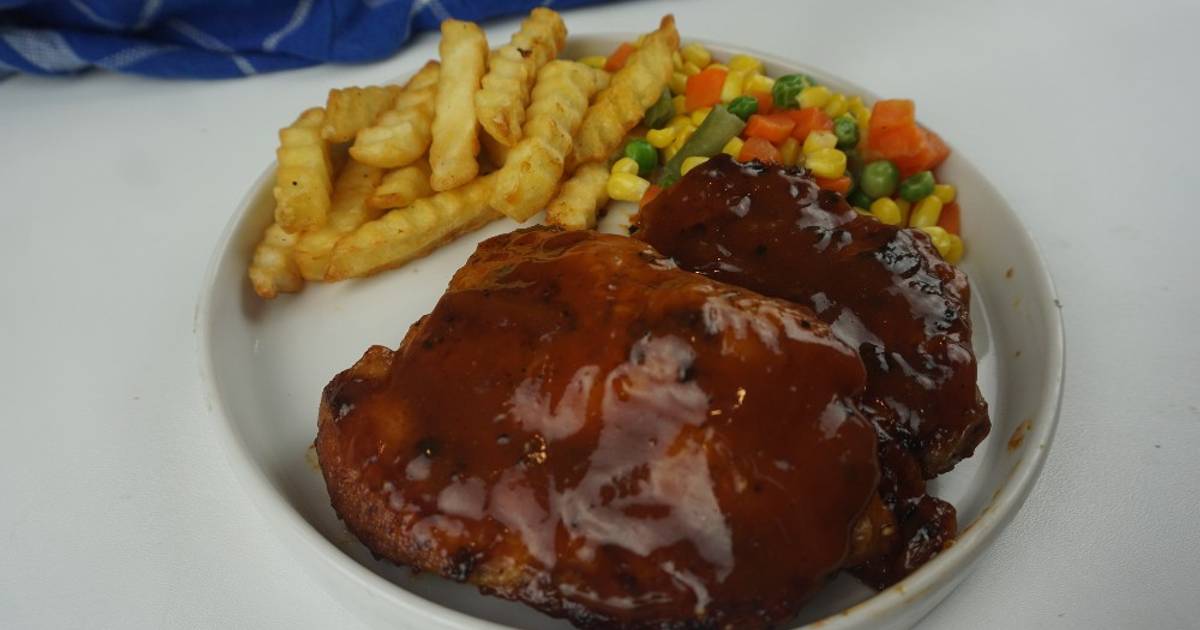Resep Steak Paha ayam Saus Barbeque oleh Dish & delight Cookpad
