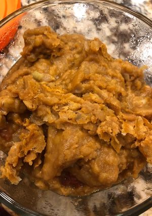 A picture of Misr wot (Ethiopian red lentil stew - vegan).