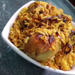 A picture of Chicken biryani.