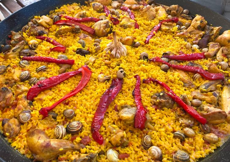 Real Paella de pollo y conejo🇪🇸