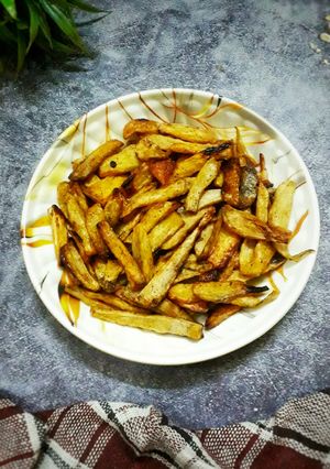 फ्राई क्रिस्पी अरबी रेसिपी मुख्य फोटो