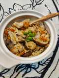 Pumpkin, Mushroom, and Chicken Rice (Rice Cooker Recipe)