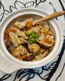 Pumpkin, Mushroom, and Chicken Rice (Rice Cooker Recipe)