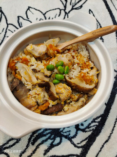 南瓜香菇雞肉炊飯(電鍋料理) 的食譜成品照片