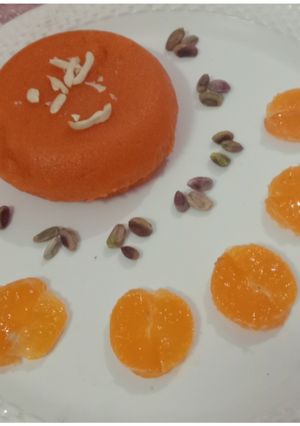 A picture of Orange semolina Halwa.