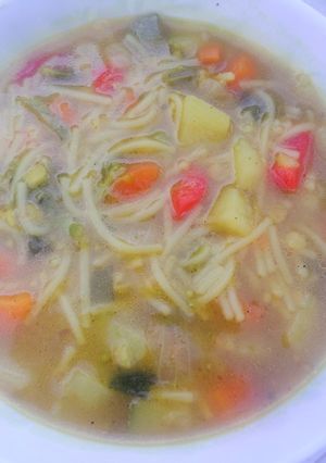 صورة لوصفة شوربة خضار على طريقتي