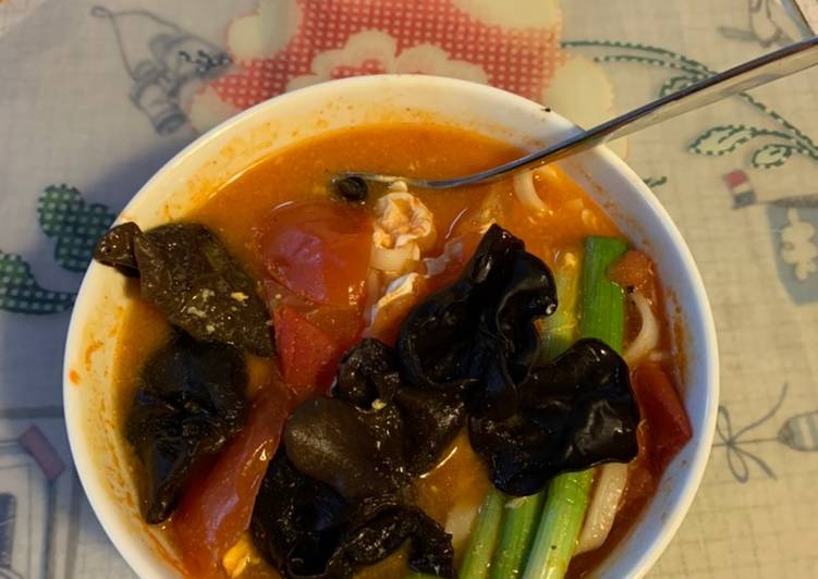 Recipe of Homemade Tomato Noodle Soup