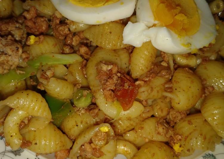 Recipe of Favorite Pasta with vegetables and qeema