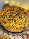 Quiche Lorraine de queijo e bacon