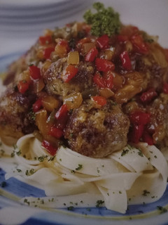 A picture of Meatballs in a sweet-and-Sour Sauce.