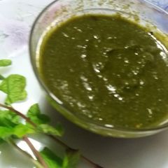 A picture of Mint coriander chutney.