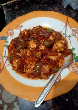 A picture of पनीर चिल्ली (panner chilli recipe in hindi).