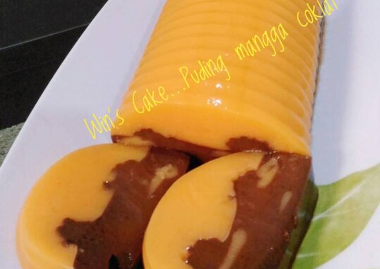 Bahan Puding Mangga Coklat Motif | Cara Buat Puding Mangga Coklat Motif Yang Anti Gagal