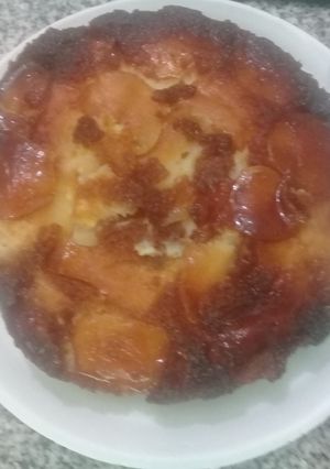 Una foto de Torta invertida de manzanas