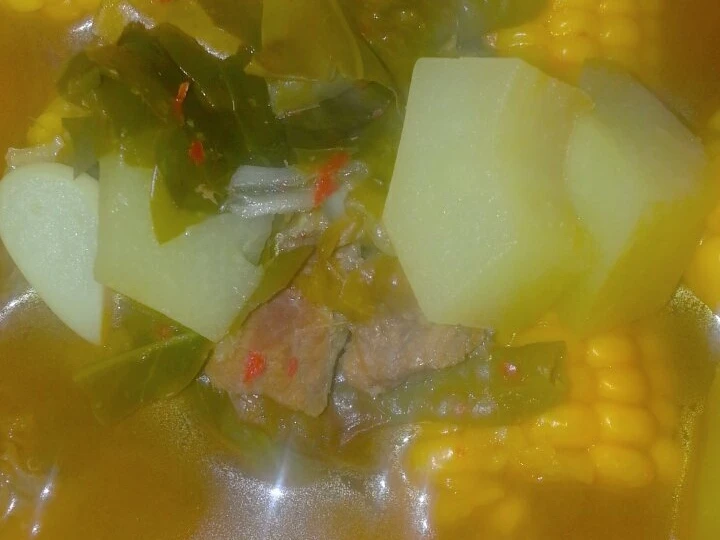 Cara Gampang Membuat Resep Sayur asem daging sapi tetelan yang Uenak Anti Ribet, Uenak Banget