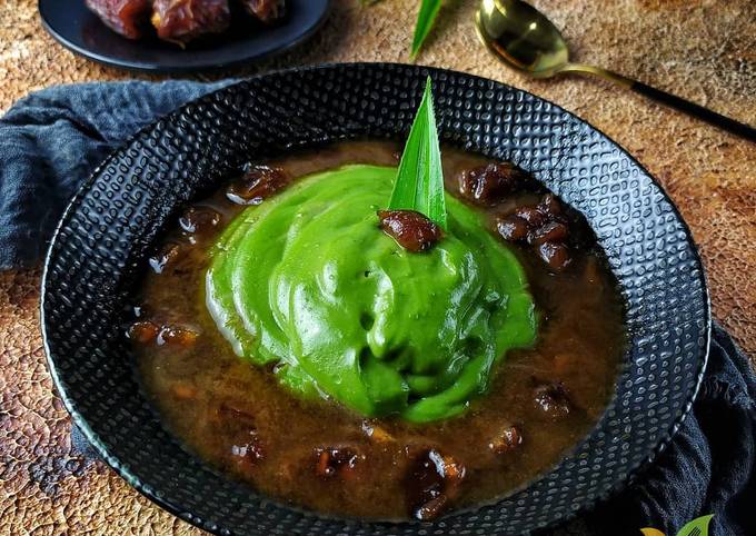 Bubur Sumsum Pandan Saus Kinca Kurma