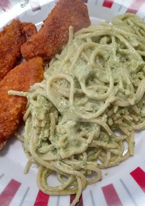 Una foto de Espagueti verde