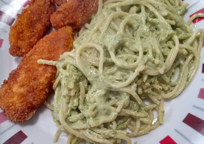 Espagueti verde Receta de María José - Cookpad