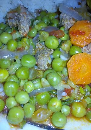 A picture of Peas and beef stew #SeasonalIngredientContest.