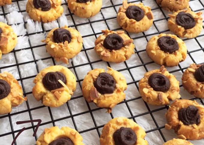 Cheesy Chocolate Thumbprint Cookies