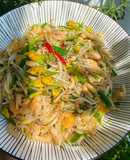 Tép đồng xào giá & bông điên điển