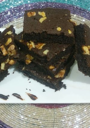 A picture of Brownies (Eggless).