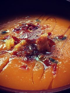 Una foto de Crema de calabaza
