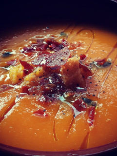 Una foto de Crema de calabaza