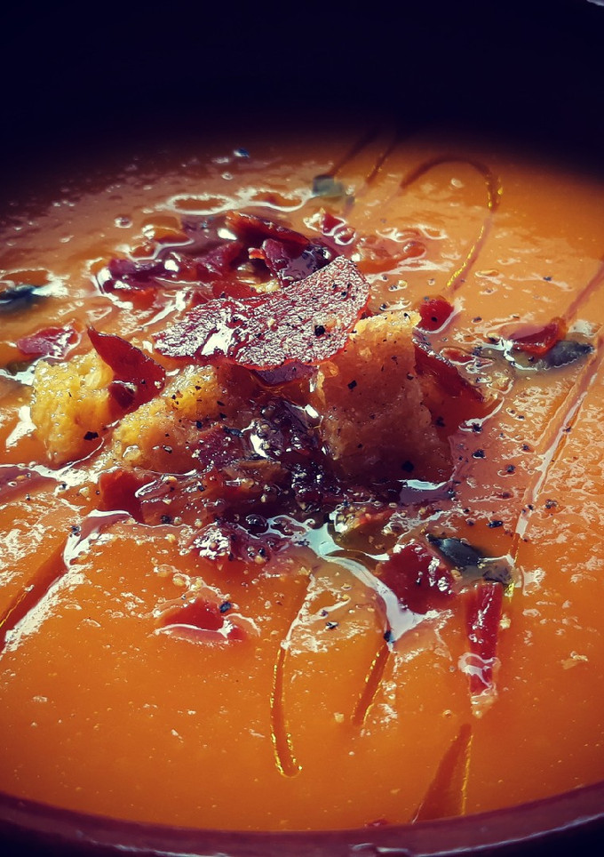 Una foto de Crema de calabaza