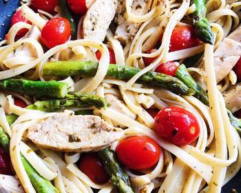 How To Serving Recipe Asparagus Chicken Pasta Delicious Nutritious