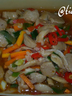 Foto resep Tumis bakso jamur kuah pedas