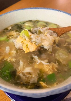 รูปของ ข้าวต้มไข่ซุปมิโสะ