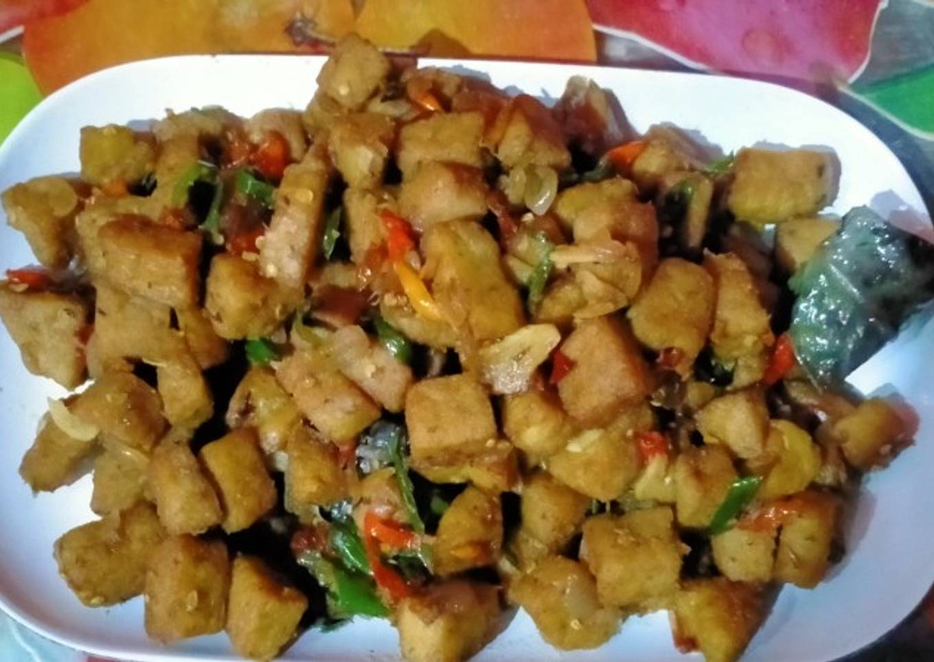 Tumis gembus pedas