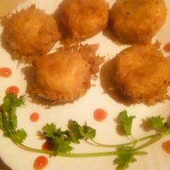 A picture of Katlesi #Team contest #Mashed dishes #Mashy patty.