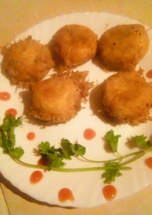 A picture of Katlesi #Team contest #Mashed dishes #Mashy patty.
