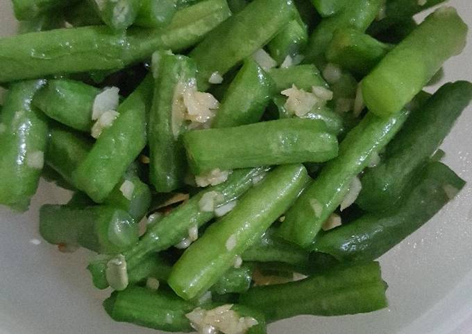 Cara Buat Tumis buncis bawang putih Bahan Sederhana