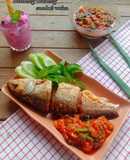 Bandeng goreng sambel woku